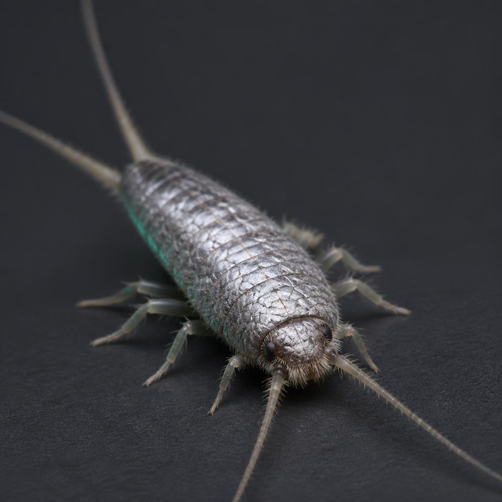 Silverfish close-up photograph
