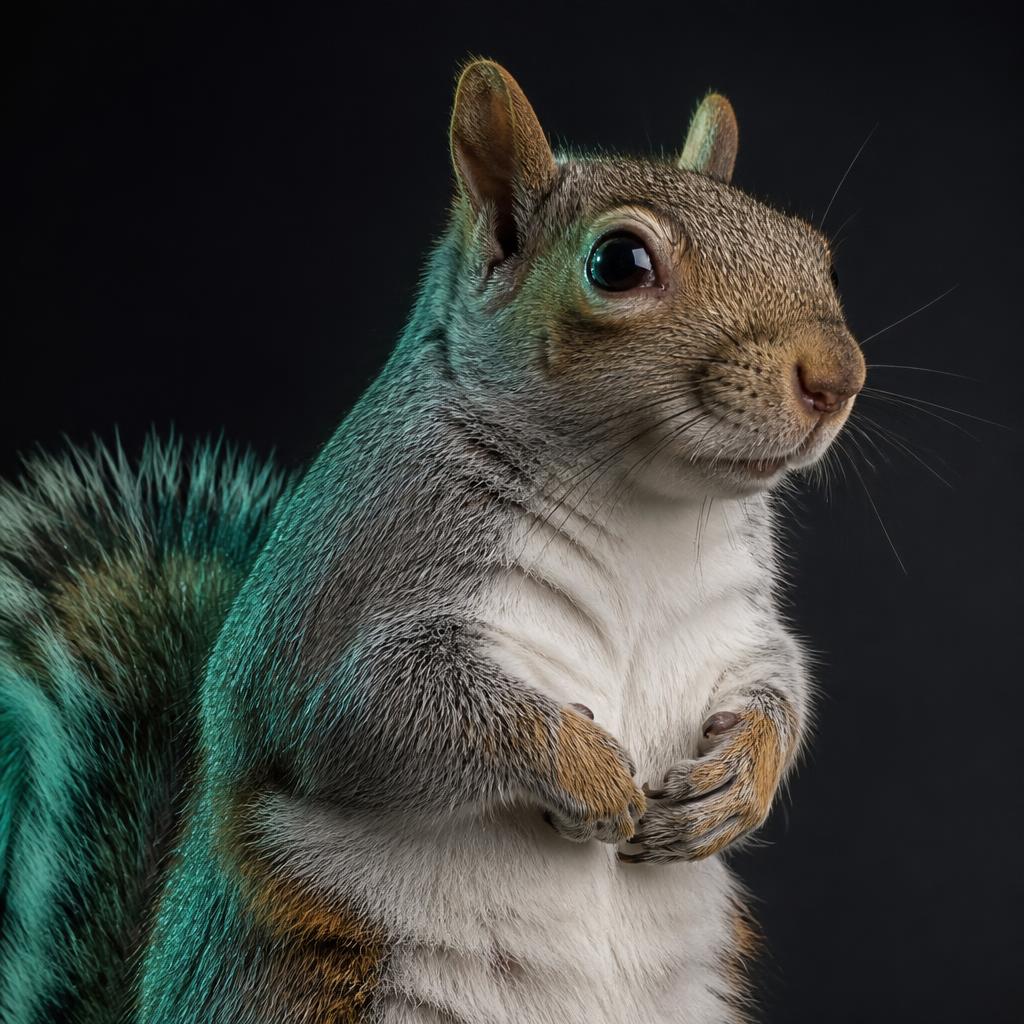 Squirrels close-up photograph